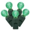 25 Foot G12 Lights With 6 Inch Spacing On Green Wire: Green Lights
