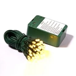 50 LED Lights - B/O Sensor/Timer - 5 Inch Spacing: Clear