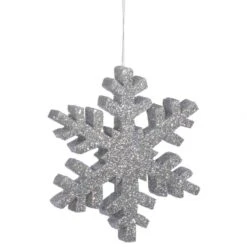 30 Inch Silver Glittered Christmas Snowflake