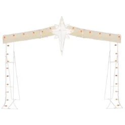 75 X 90 Inches Christmas Stable Wire Silhouette: C7 Lights