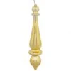 14 Inch Shiny Gold UV Protected Tear Drop Finial Ornament (Set Of 2)