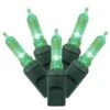 34 Foot Italian LED Light Strand - 4 Inch Spacing: 100 Green Lights