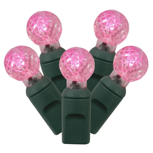 34 Foot G12 Berry LED Green Light Strand - 4 Inch Spacing: 100 Pink Lights 1 34 Foot G12 Berry LED Green Light Strand - 4 Inch Spacing: 100 Pink Lights