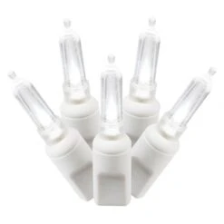 34 Foot Italian LED White Light Strand - 4 Inch Spacing: 100 Pure White Lights