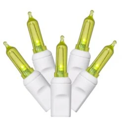 34 Foot Italian LED White Light Strand - 4 Inch Spacing: 100 Lime Lights