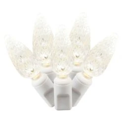 34 Foot C6 LED White Light Strand - 4 Inch Spacing: 100 Clear Lights