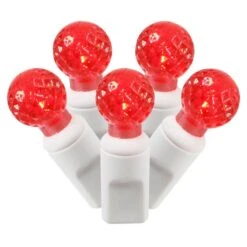34 Foot G12 Berry LED White Light Strand - 4 Inch Spacing: Red Lights