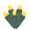 100 Foot Wide Angle LED Green Light Strand - 6 Inch Spacing: 200 Yellow Lights