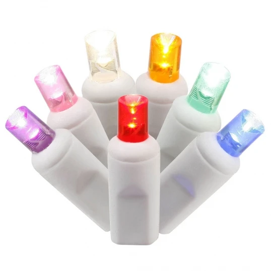 50 Foot Wide Angle LED White Light Strand - 6 Inch Spacing: 100 Multi-Color Lights 1 50 Foot Wide Angle LED White Light Strand - 6 Inch Spacing: 100 Multi-Color Lights