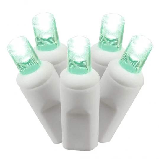 50 Foot Wide Angle LED White Light Strand - 6 Inch Spacing: 100 Green Lights 1 50 Foot Wide Angle LED White Light Strand - 6 Inch Spacing: 100 Green Lights