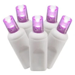 50 Foot Wide Angle LED White Light Strand - 6 Inch Spacing: 100 Purple Lights