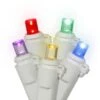 25 Foot Wide Angle LED White Light Strand - 6 Inch Spacing: 50 Multi-Color Lights