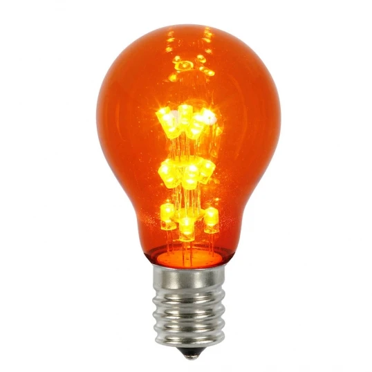 A19 LED Amber Transparent Replacement Bulb With E26 Base: 25,000 HRS 1 A19 LED Amber Transparent Replacement Bulb With E26 Base: 25,000 HRS