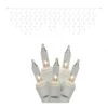 9 Foot 100 Clear Light Christmas Icicle Set W/ White Wire: Mini Lights