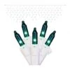 9 Foot 100 Teal Light Christmas Icicle Set W/ White Wire: Mini Lights