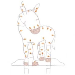 47H X 31W Inch Donkey Wire Silhouette: C7 LED Lights