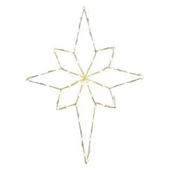 48Hx36W Inch Bethlehem Star Wire Silhouette: C7 Lights