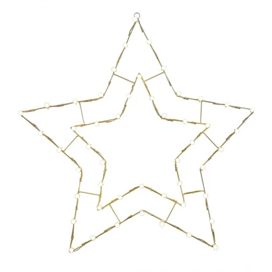 48Hx48W Inch 5 Point Star Wire Silhouette: C7 Lights 1 48Hx48W Inch 5 Point Star Wire Silhouette: C7 Lights