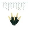 9 Foot M5 LED Green Icicle Light Strand - 3.5 Inch Spacing: Clear Lights