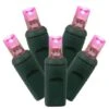 100 Foot Wide Angle LED Green Light Strand - 6 Inch Spacing: 200 Pink Lights