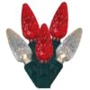25 Foot C6 LED Light Strand With Green Wire: Red-Clear