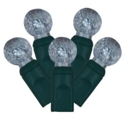 25 Foot G12 LED Lights With 6 Inch Spacing On Green Wire: Cool White Lights