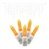 9 Foot M5 Twinkle LED Icicle Lights - 3.5 Inch Spacing: 70 Orange Lights