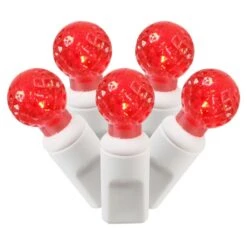 25 Foot G12 Berry LED Light Strand - 6 Inch Spacing: 50 Red Lights