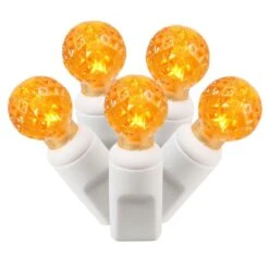 34 Foot G12 Berry LED White Light Strand - 4 Inch Spacing: Orange Lights