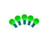 16 Foot G30 Ceramic LED Light Strand - 8 Inch Spacing: 25 Green Lights