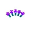 16 Foot G30 Ceramic LED Light Strand - 8 Inch Spacing: 25 Purple Lights