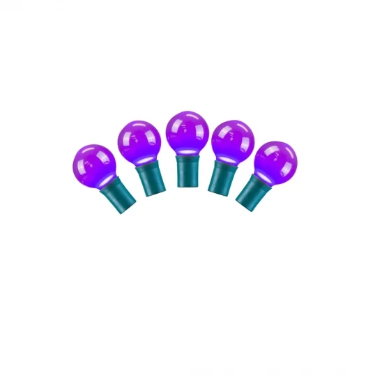 16 Foot G30 Ceramic LED Light Strand - 8 Inch Spacing: 25 Purple Lights 1 16 Foot G30 Ceramic LED Light Strand - 8 Inch Spacing: 25 Purple Lights