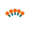 16 Foot G30 Ceramic LED Light Strand - 8 Inch Spacing: 25 Orange Lights