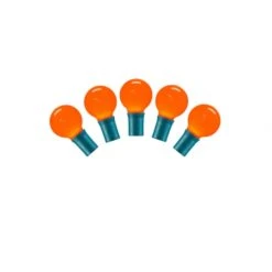 16 Foot G30 Ceramic LED Light Strand - 8 Inch Spacing: 25 Orange Lights