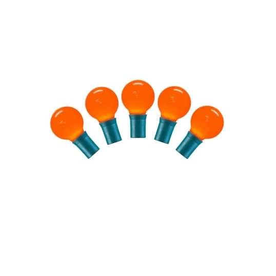 16 Foot G30 Ceramic LED Light Strand - 8 Inch Spacing: 25 Orange Lights 1 16 Foot G30 Ceramic LED Light Strand - 8 Inch Spacing: 25 Orange Lights