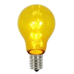 A19 LED Yellow Transparent Replacement Bulb With E26 Base: 25,000 HRS