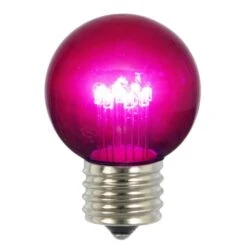 G50 LED Purple Glass Bulb With E26 Base (Set Of 5)